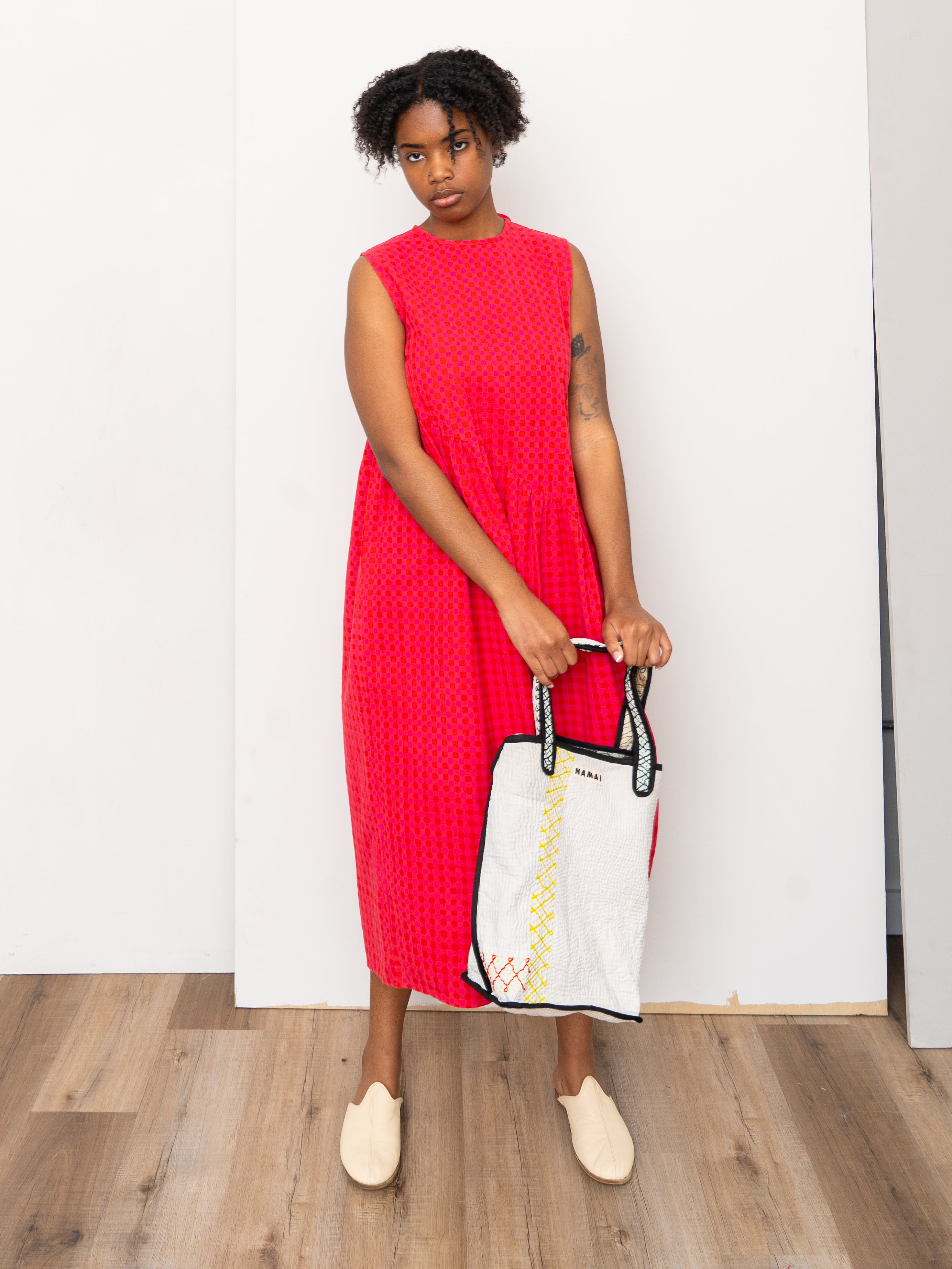 The Anan Gathered Dress ~ Petunia Check