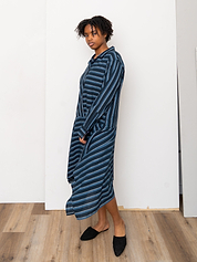 The Kabir Shirt Dress ~ Tarmac Stripe