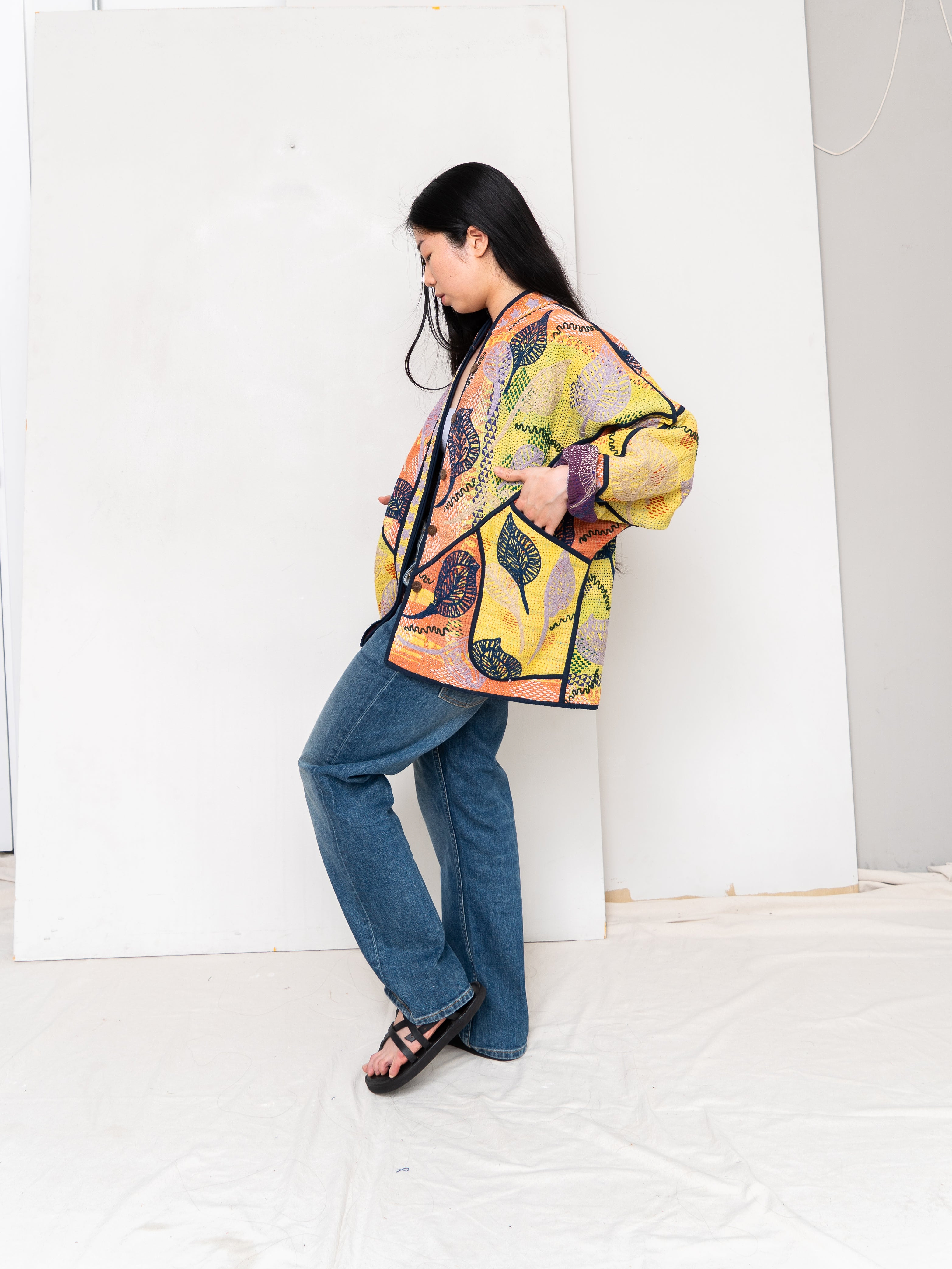 The Ladhiya Suzani Quilted Kantha Jacket