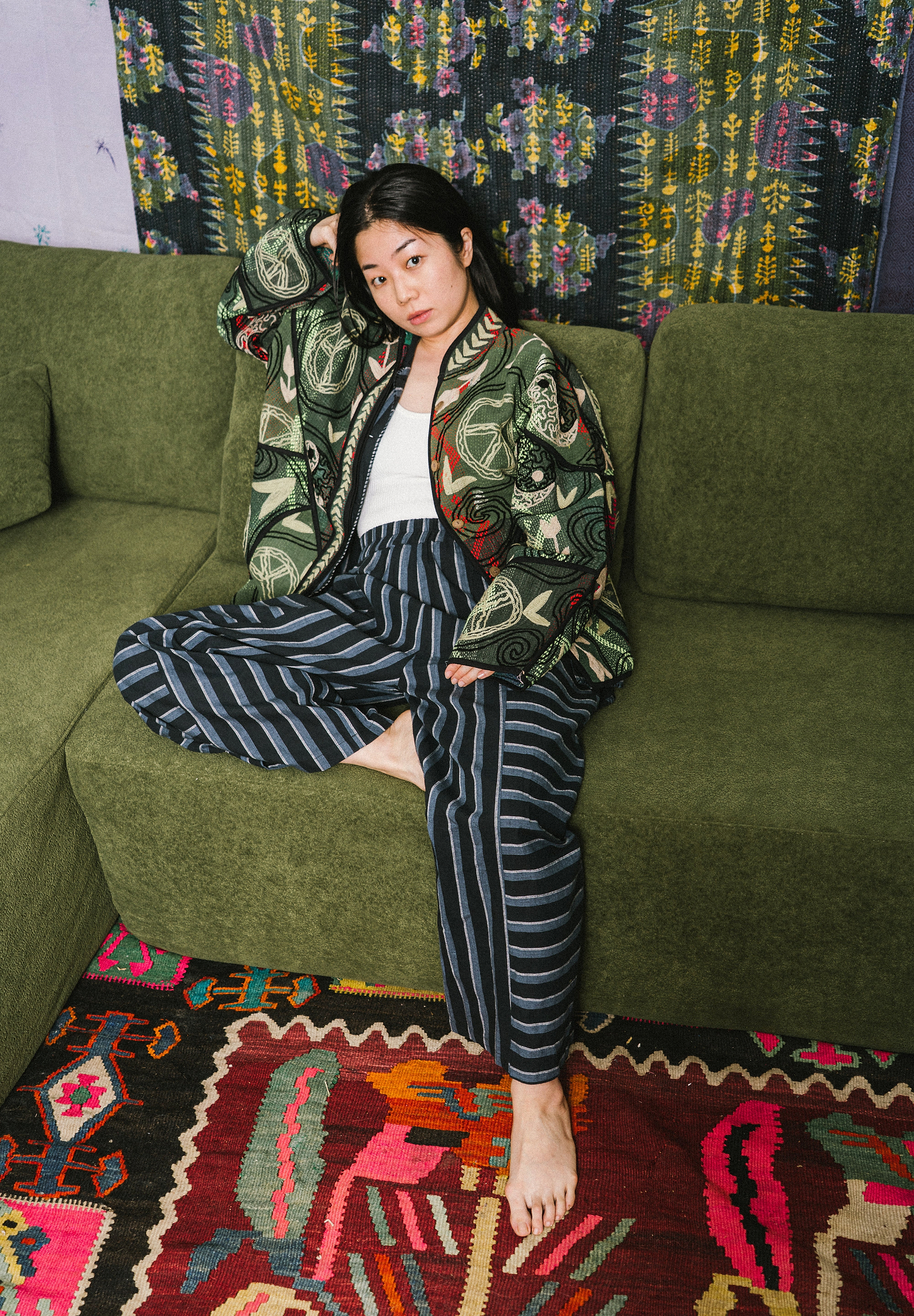 The Ladhiya Suzani Quilted Kantha Jacket