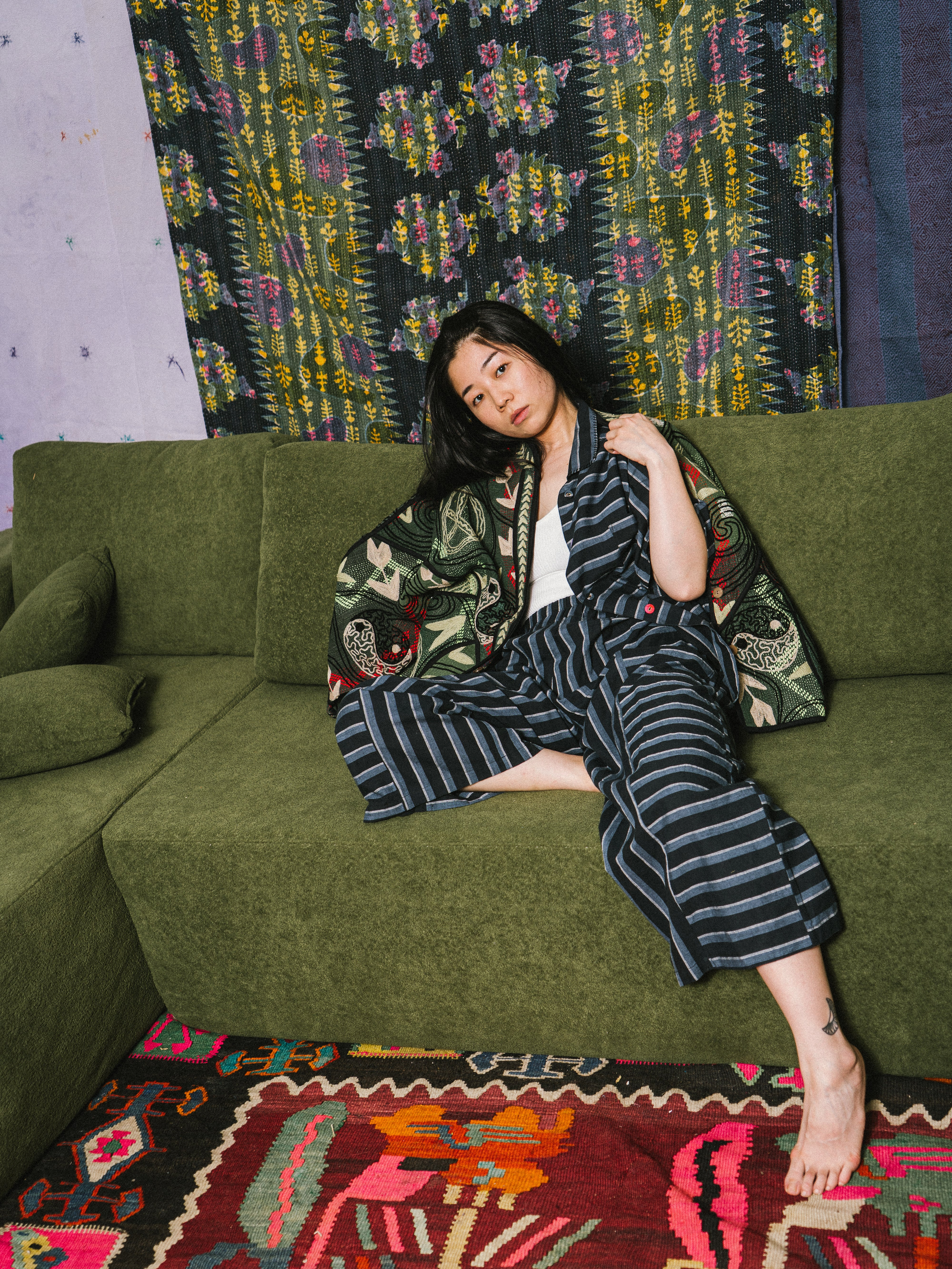 The Ladhiya Suzani Quilted Kantha Jacket