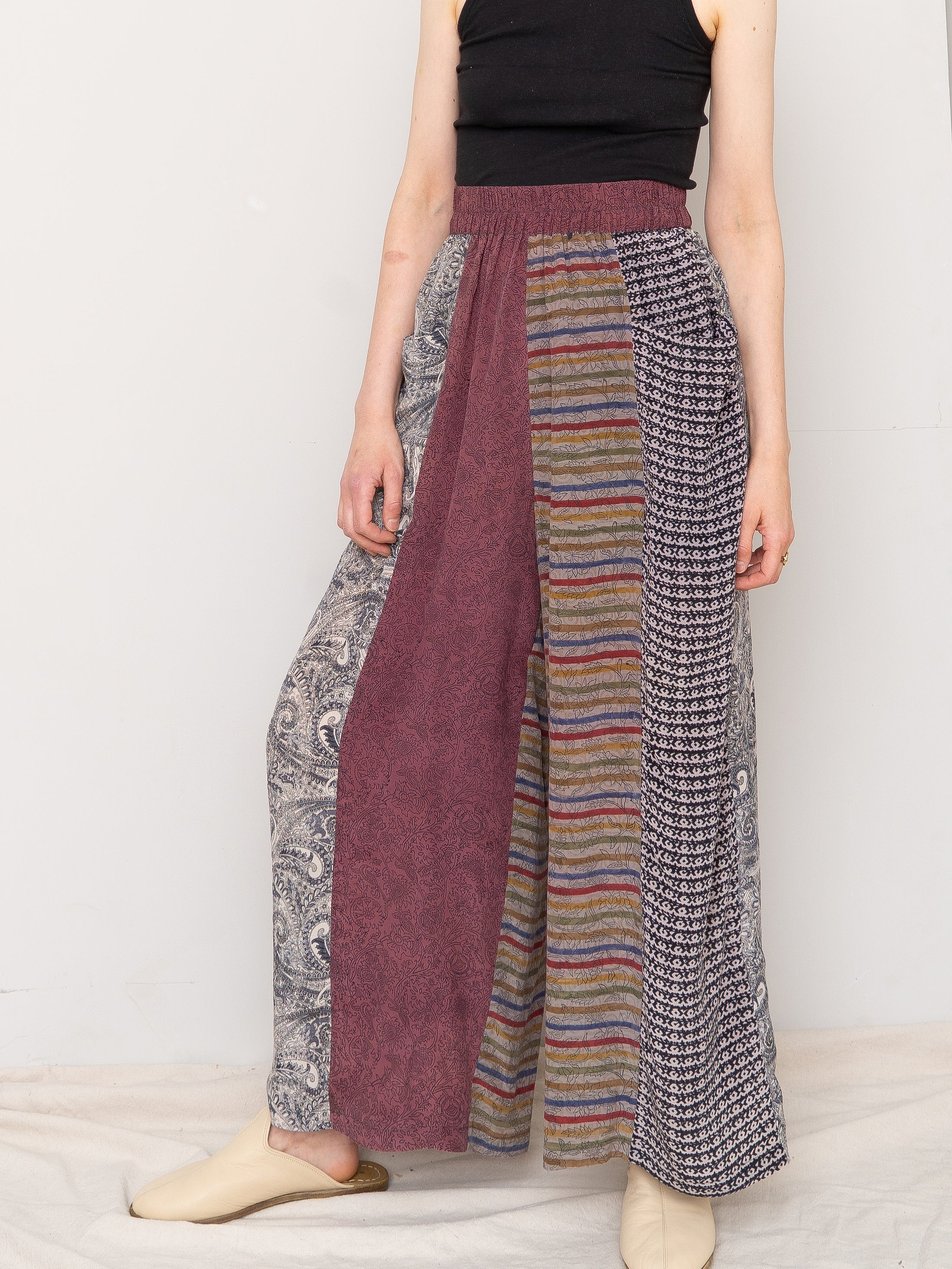 The Nayan Pant - Small - Upcycled Silk