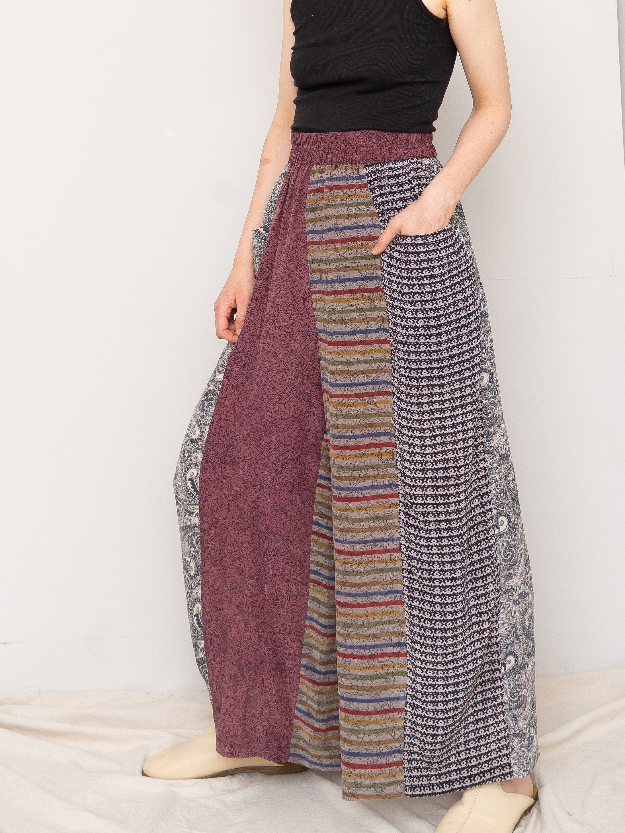 The Nayan Pant - Small - Upcycled Silk