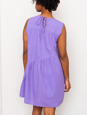 The Anan Short Gathered Dress Short ~ Lilac