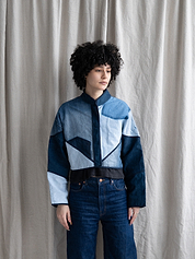 The Kaira Cropped Denim Jacket - Medium