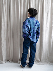 The Ladhiya Denim Suzani Jacket - Medium