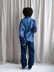 The Ladhiya Denim Suzani Jacket - Medium