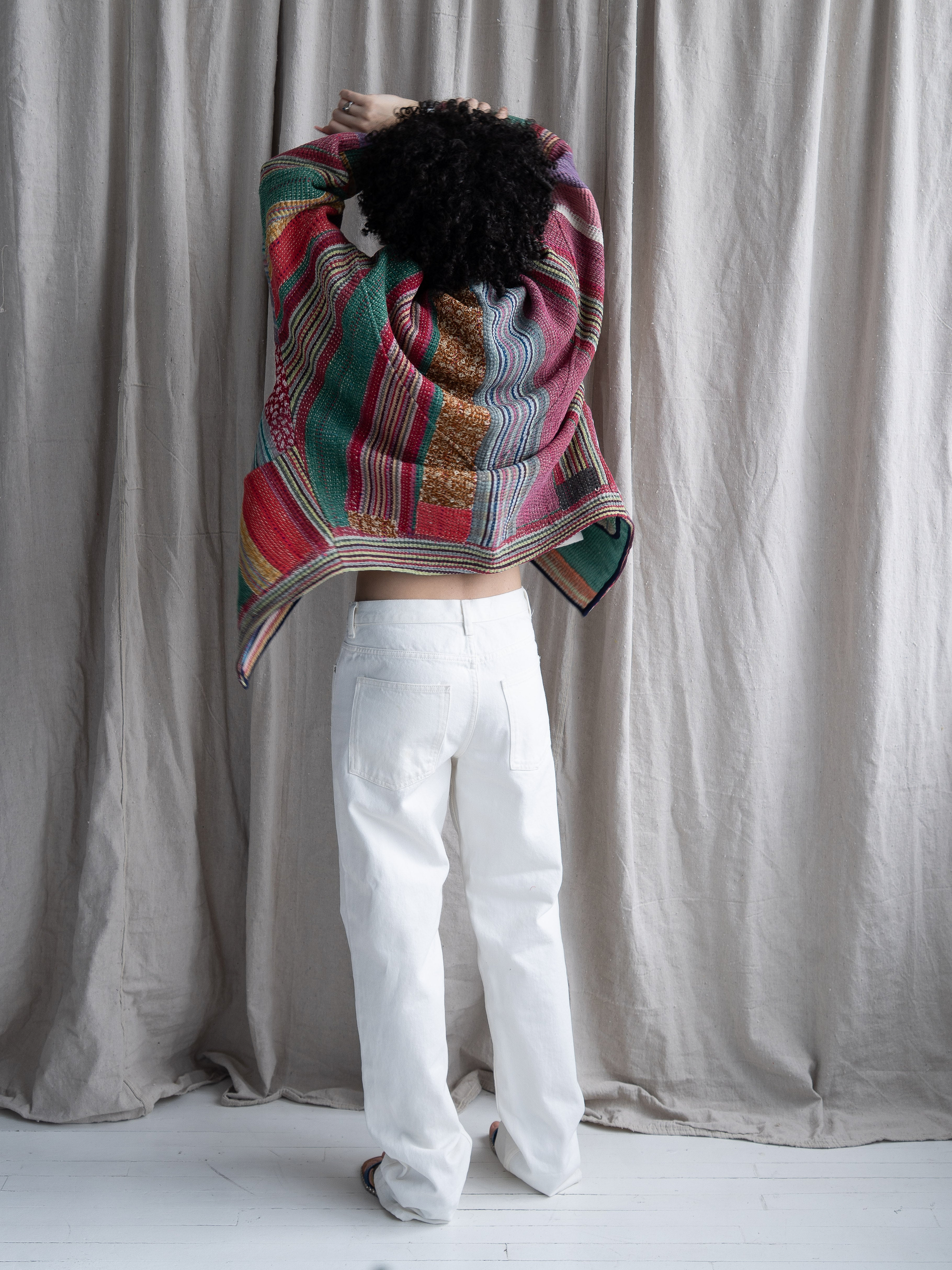 The Ishani Quilted Patchwork Kantha Jacket