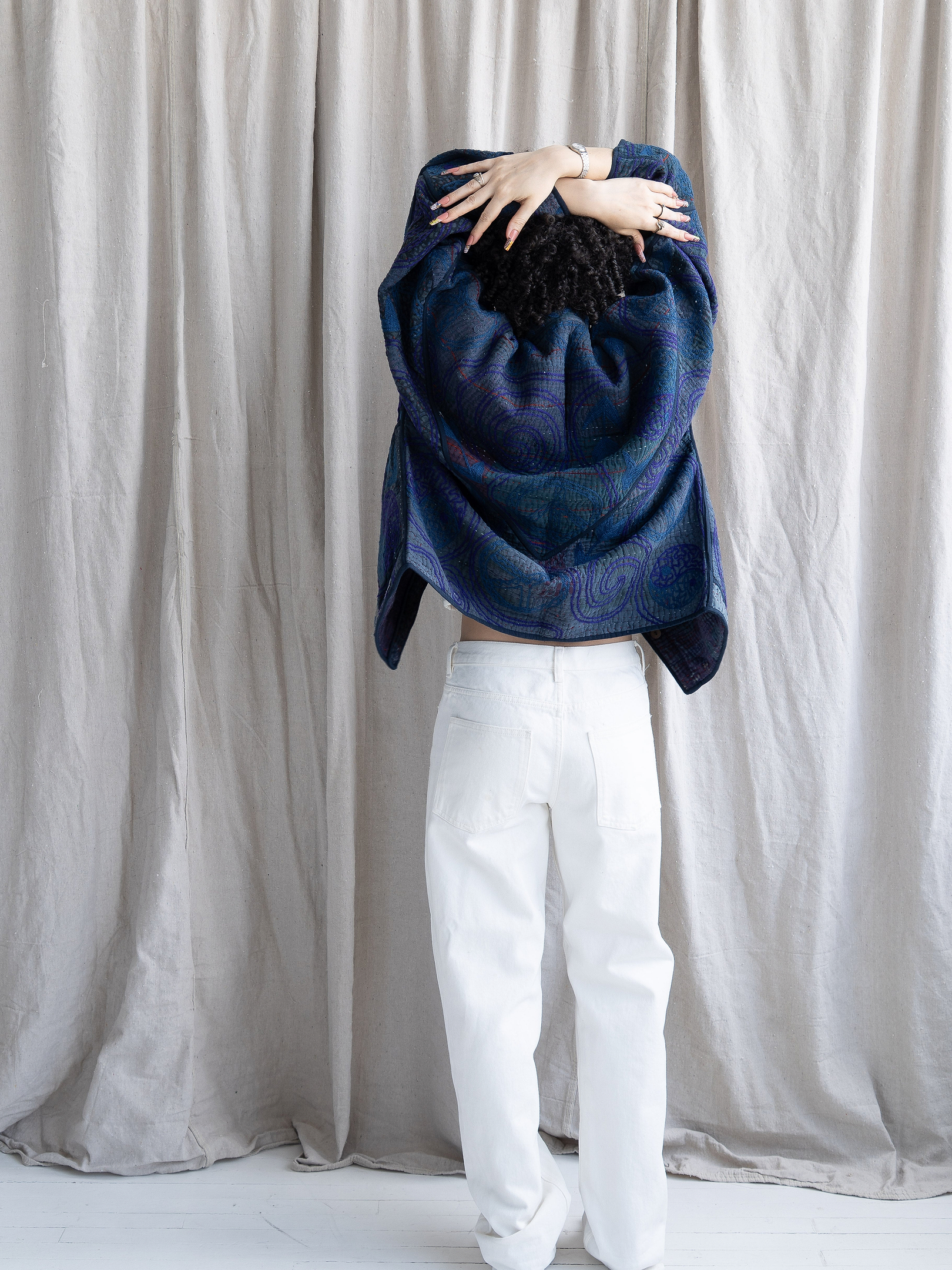 The Ladhiya Quilted Suzani Kantha Jacket