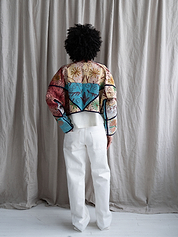 The Kaira Cropped Suzani Quilted Kantha Jacket