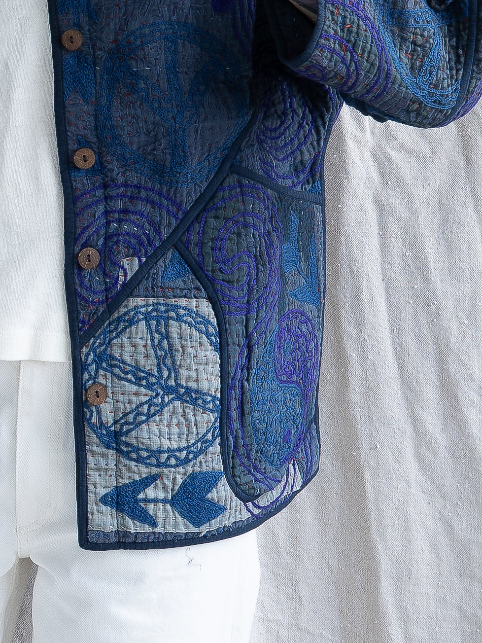The Ladhiya Quilted Suzani Kantha Jacket