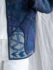 The Ladhiya Quilted Suzani Kantha Jacket