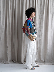 The Kaira Cropped Quilted Patchwork Kantha Jacket