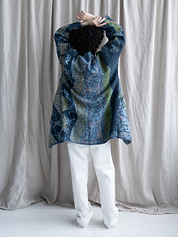 The Sai Quilted Indigo Kantha Coat