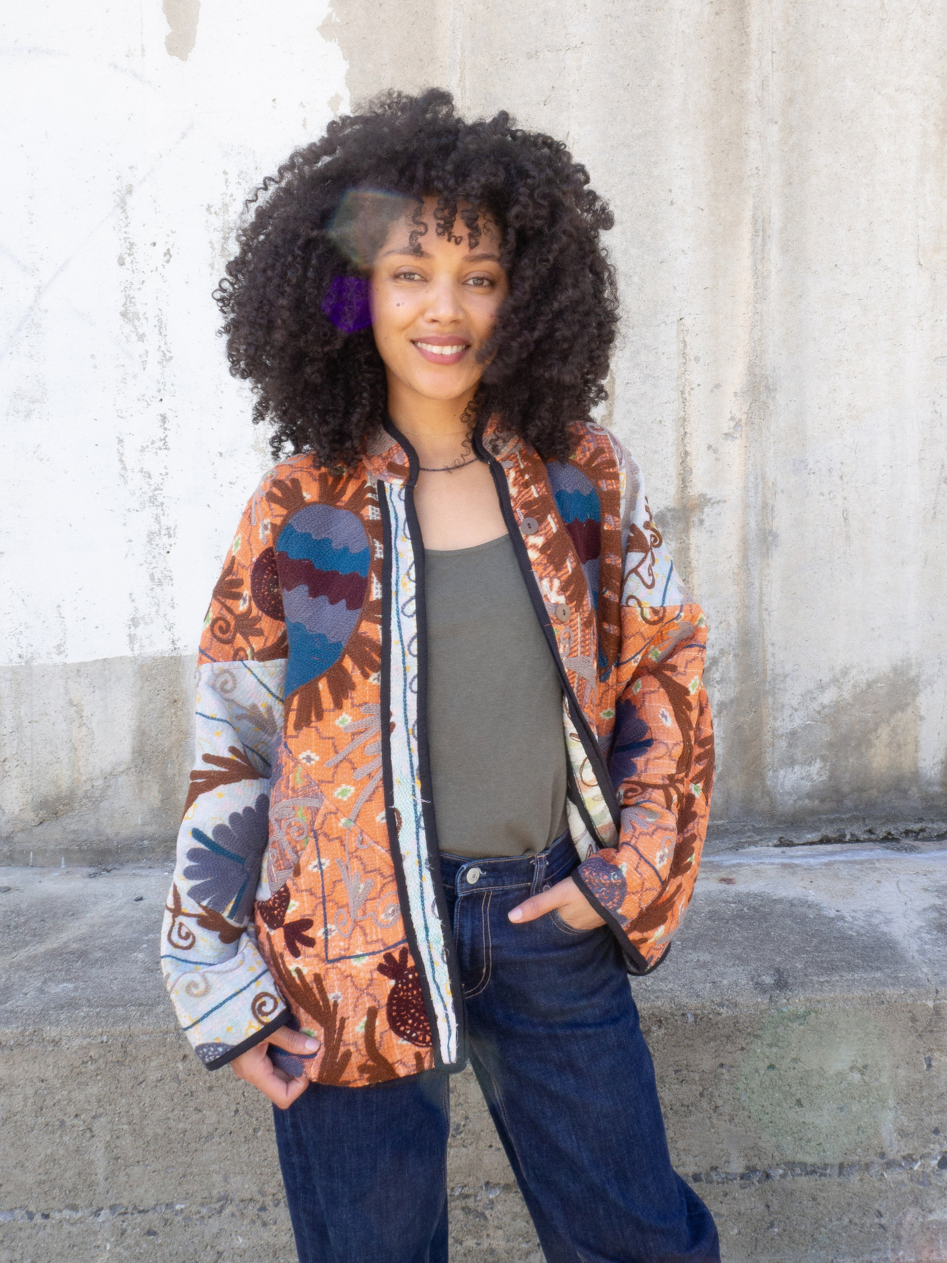 The Ladhiya Suzani Quilted Kantha Jacket