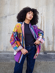 The Ishani Quilted Patchwork Kantha Jacket