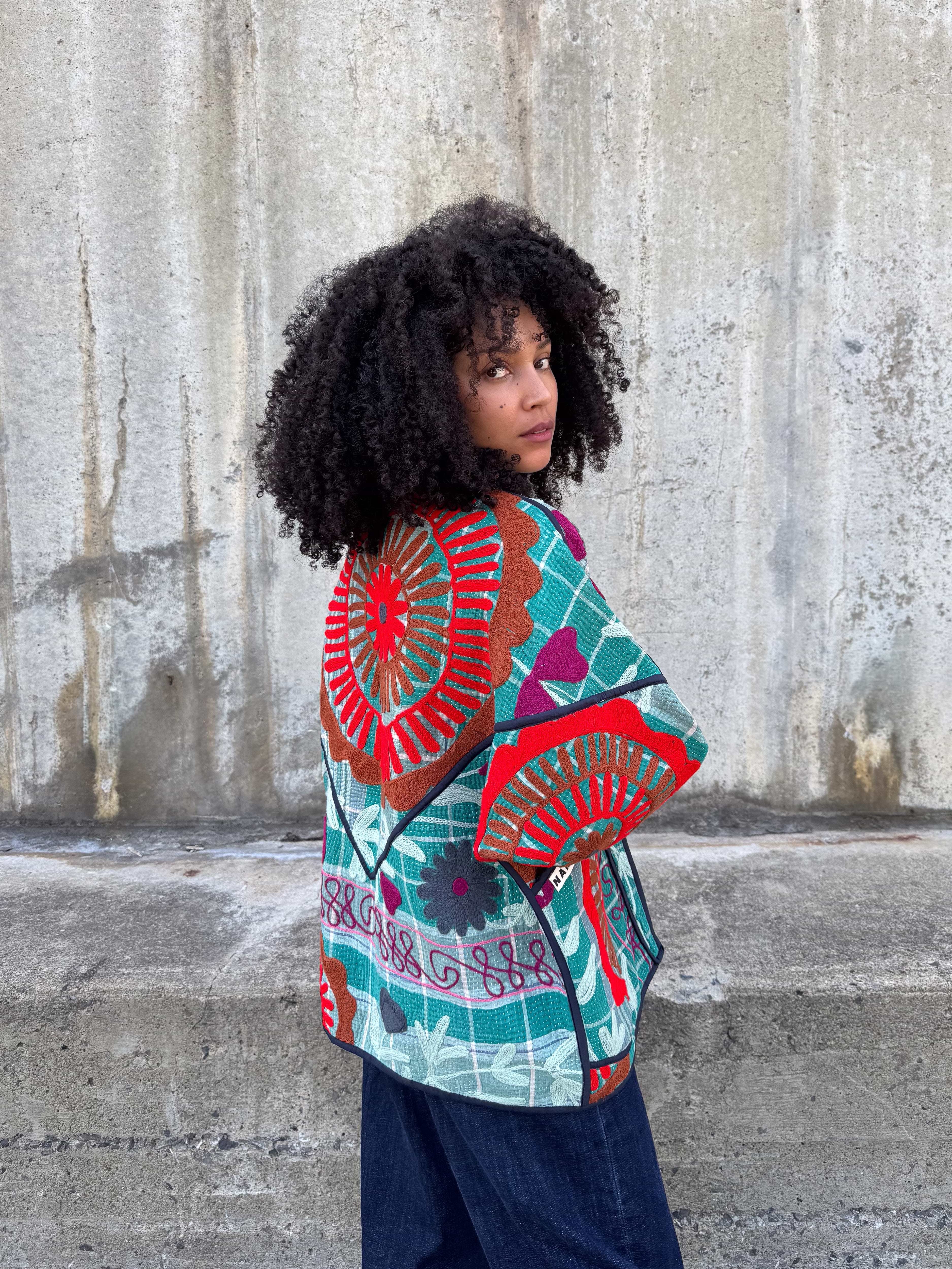 The Ladhiya Suzani Quilted Kantha Jacket