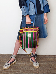 The Goa Mini Market Recycled Nylon Tote Bag - Midnight Plum