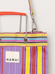 The Goa Market Recycled Nylon Tote Bag - Candy Stripe