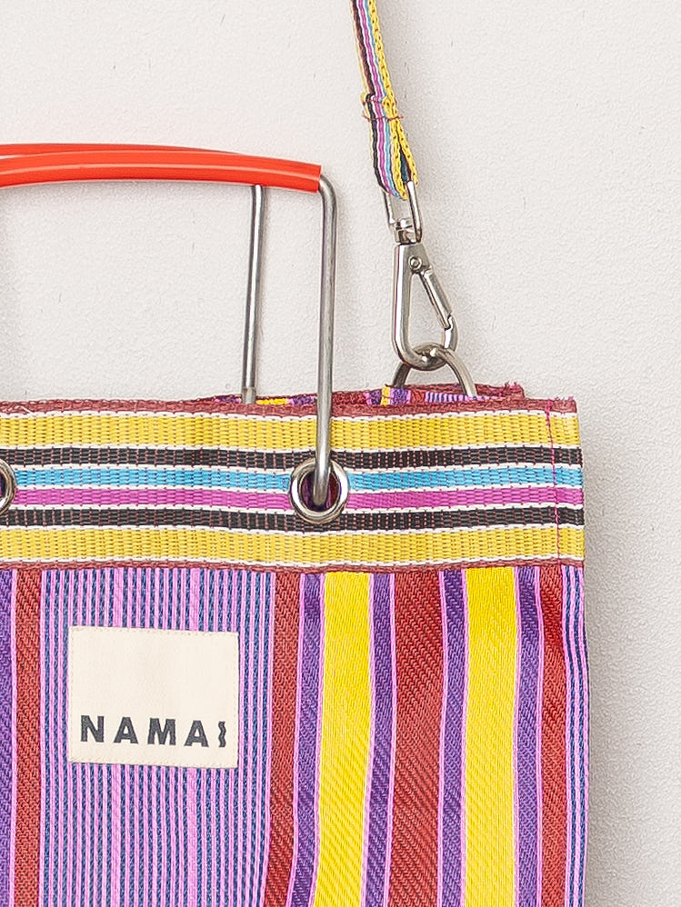 The Goa Market Recycled Nylon Tote Bag - Candy Stripe