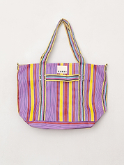 The Goa Recycled Nylon Travel Tote - Candy Stripe