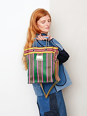 The Goa Mini Market Recycled Nylon Tote Bag - Midnight Plum