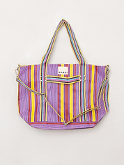 The Goa Recycled Nylon Travel Tote - Candy Stripe