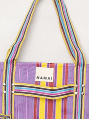 The Goa Recycled Nylon Travel Tote - Candy Stripe
