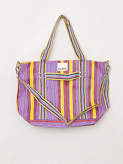 The Goa Recycled Nylon Travel Tote - Candy Stripe