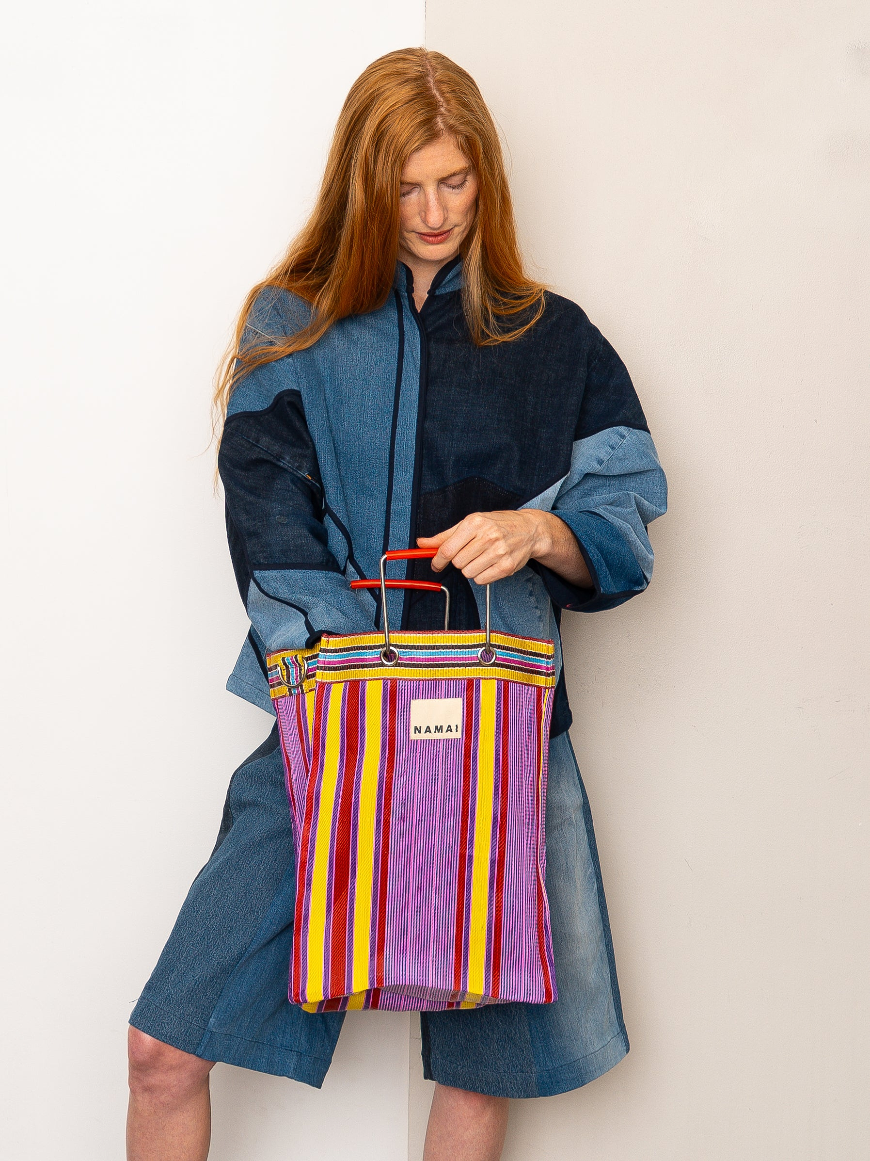 The Goa Market Recycled Nylon Tote Bag - Candy Stripe
