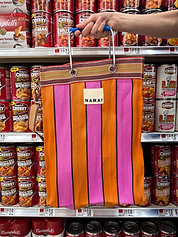 The Goa Market Recycled Nylon Tote Bag- Melon Pop