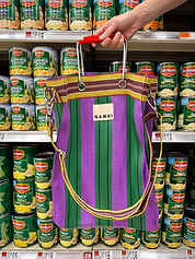 The Goa Market Recycled Nylon Tote Bag- Grape Verde