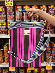 The Goa Market Recycled Nylon Tote Bag- Berry Ripple