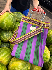 The Goa Market Recycled Nylon Tote Bag- Grape Verde