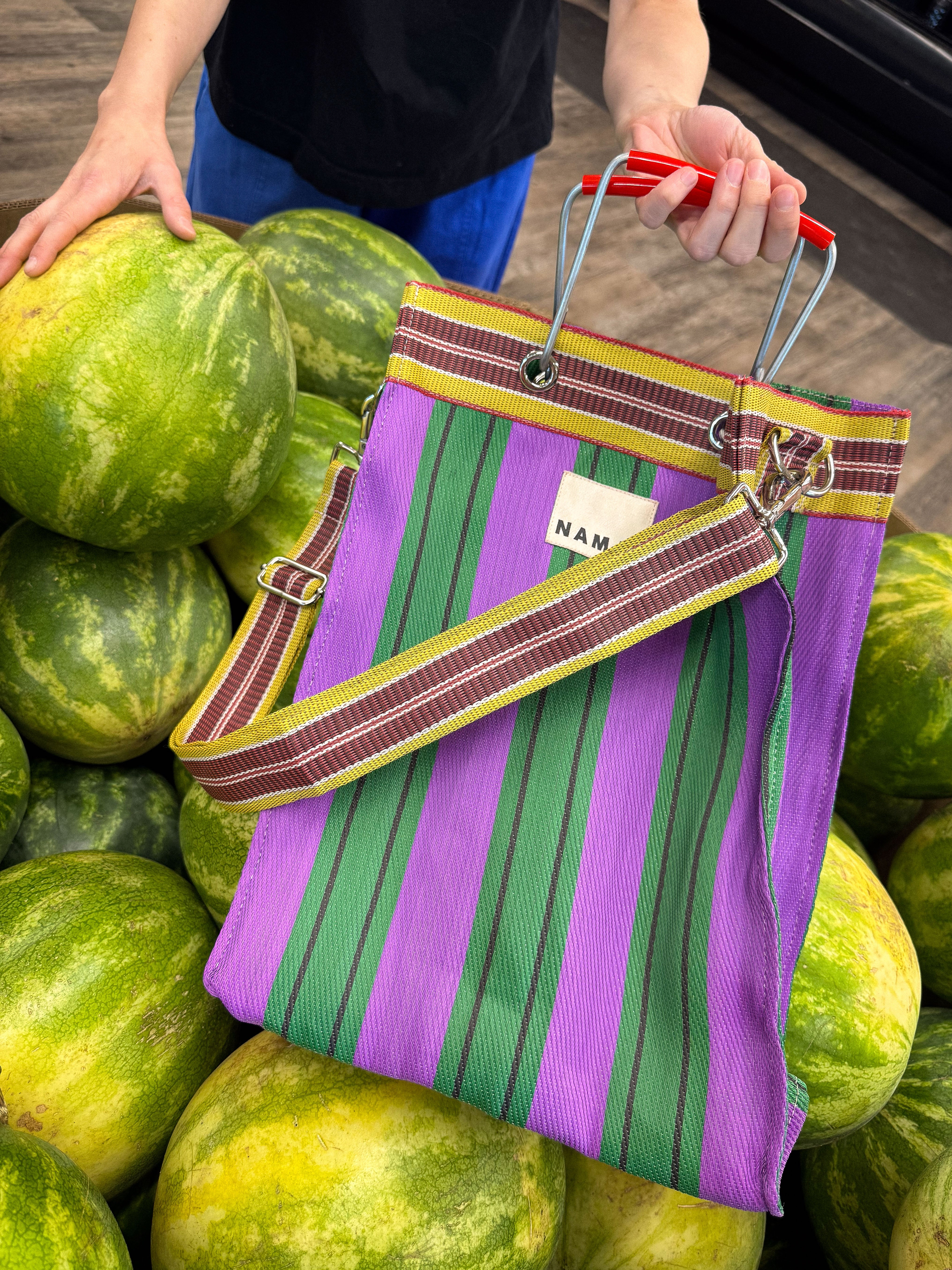 The Goa Market Recycled Nylon Tote Bag- Grape Verde