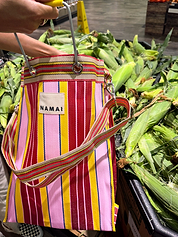 The Goa Market Recycled Nylon Tote Bag- Sangria Sunshine