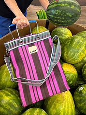 The Goa Market Recycled Nylon Tote Bag- Berry Ripple