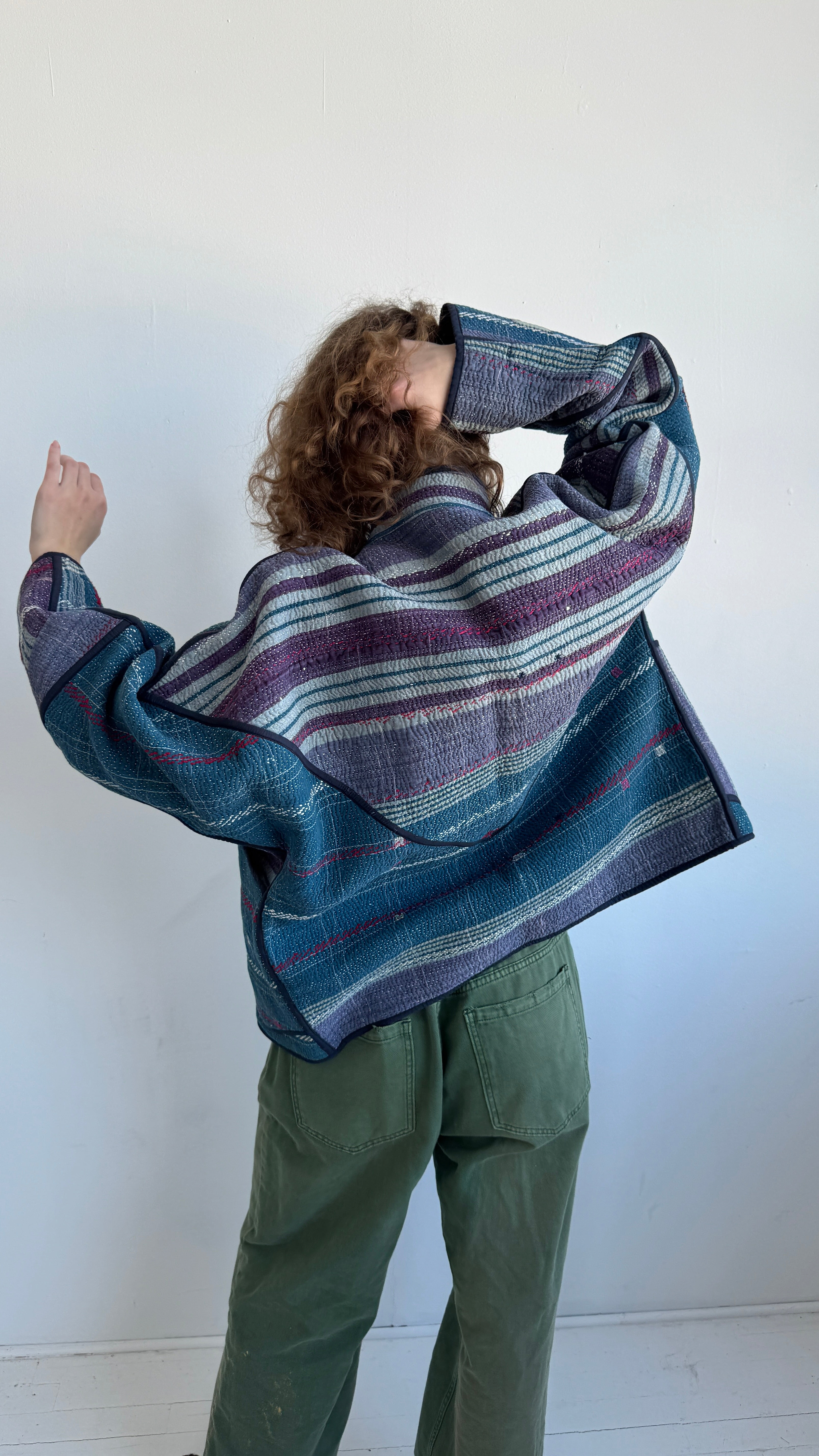 The Ladhiya Quilted Patchwork Kantha Jacket