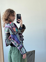 The Kaira Cropped Quilted Patchwork Kantha Jacket