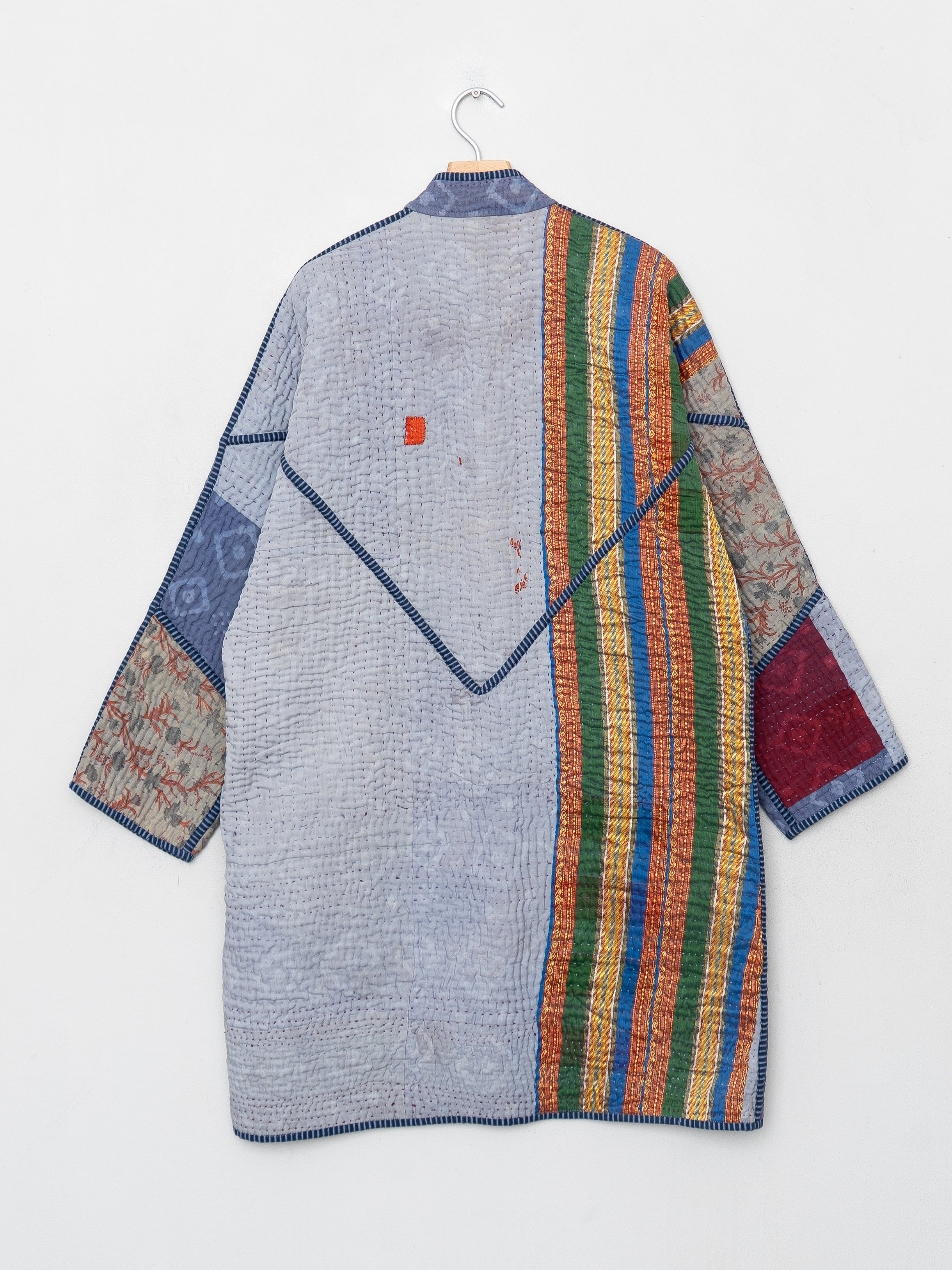 The Sai Quilted Indigo Kantha Coat