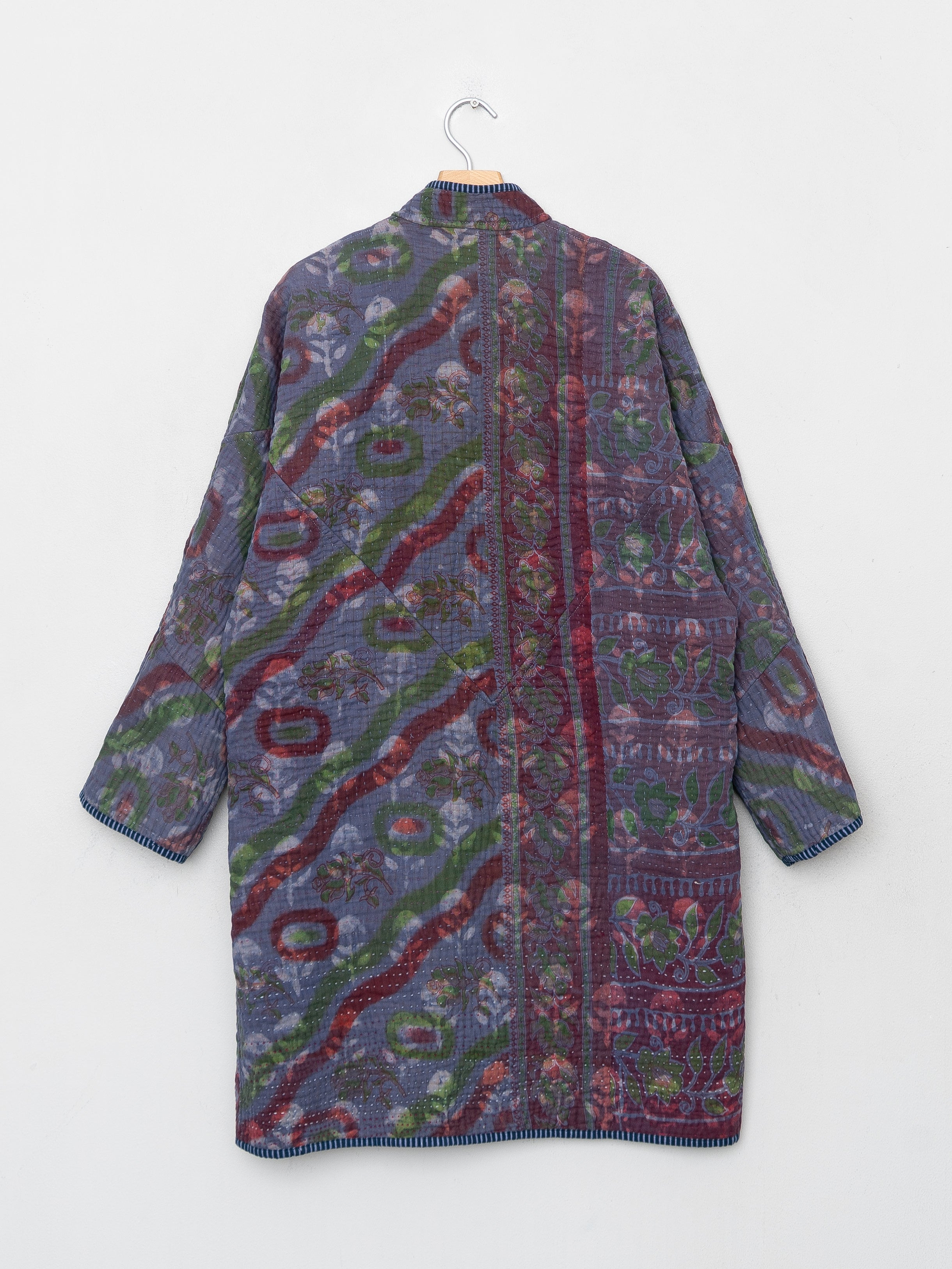 The Sai Quilted Indigo Kantha Coat