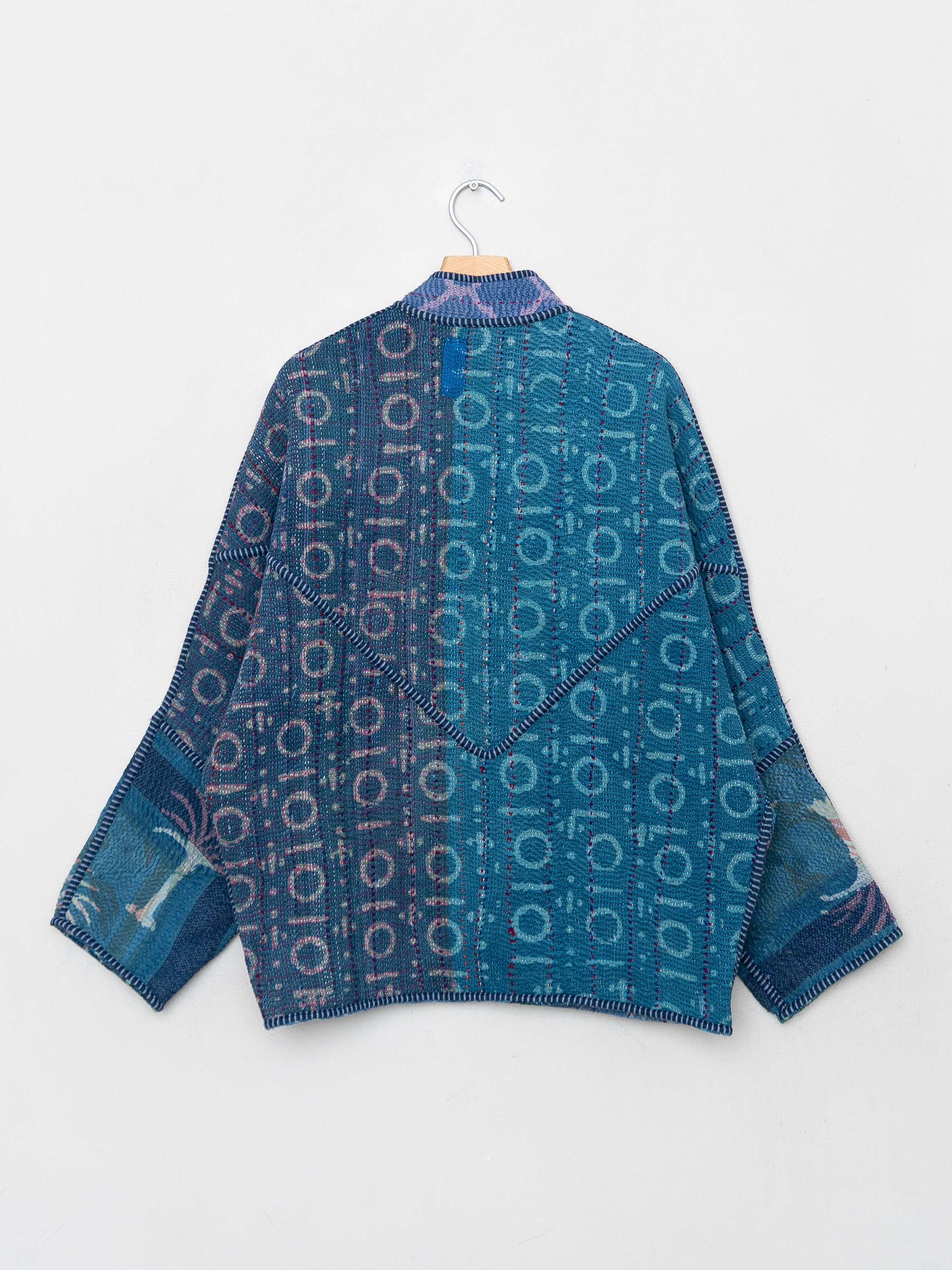 The Ishani Quilted Indigo Kantha Jacket