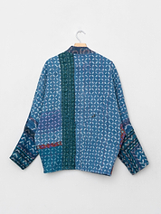 The Ishani Quilted Indigo Kantha Jacket