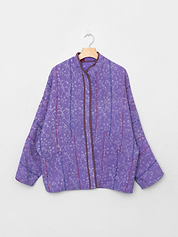 The Ishani Quilted Indigo Kantha Jacket