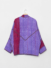 The Ishani Quilted Indigo Kantha Jacket