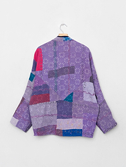 The Ishani Quilted Indigo Kantha Jacket