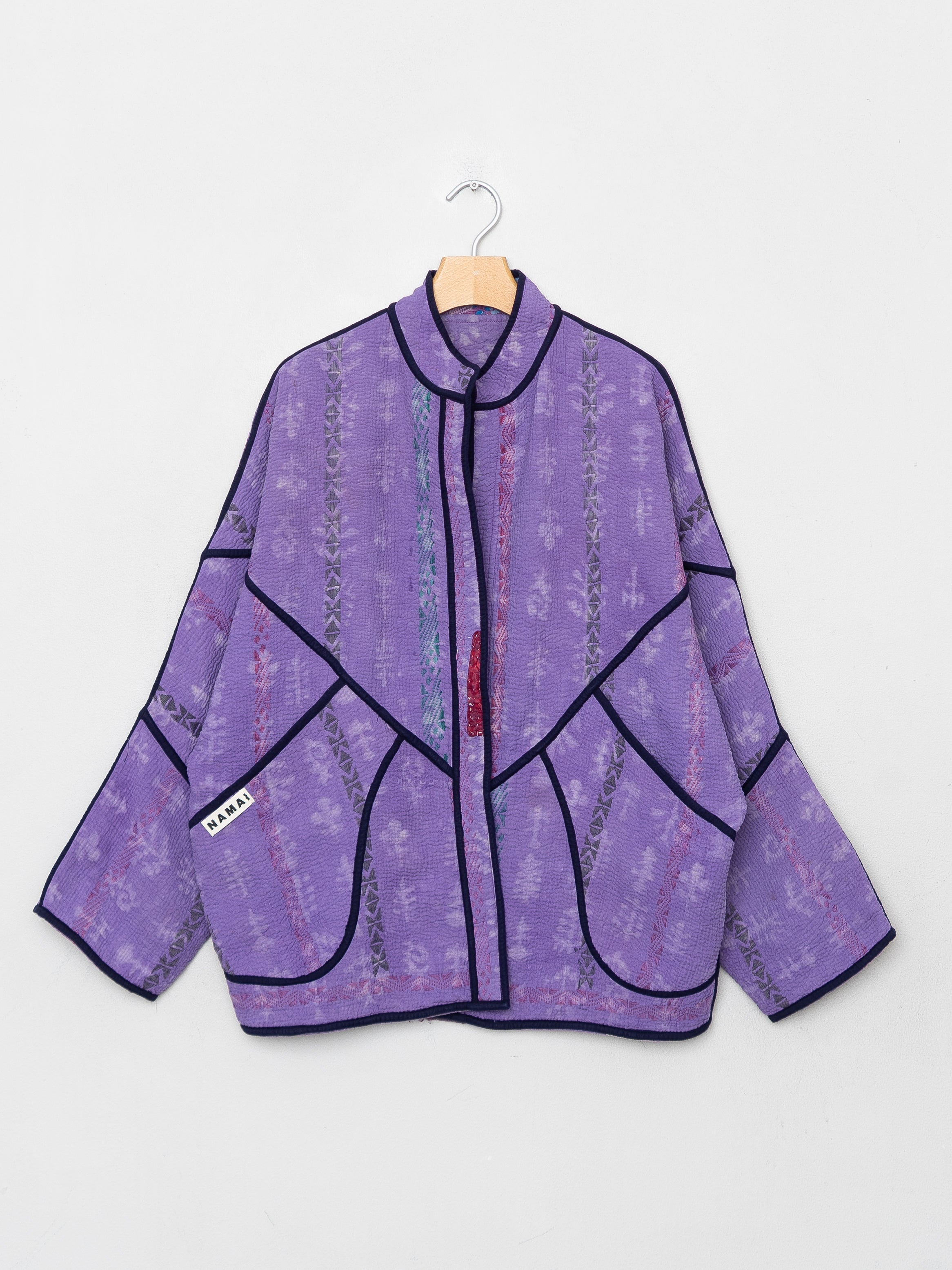 The Ishani Quilted Indigo Kantha Jacket