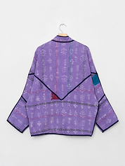 The Ishani Quilted Indigo Kantha Jacket