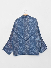 The Ishani Quilted Indigo Kantha Jacket