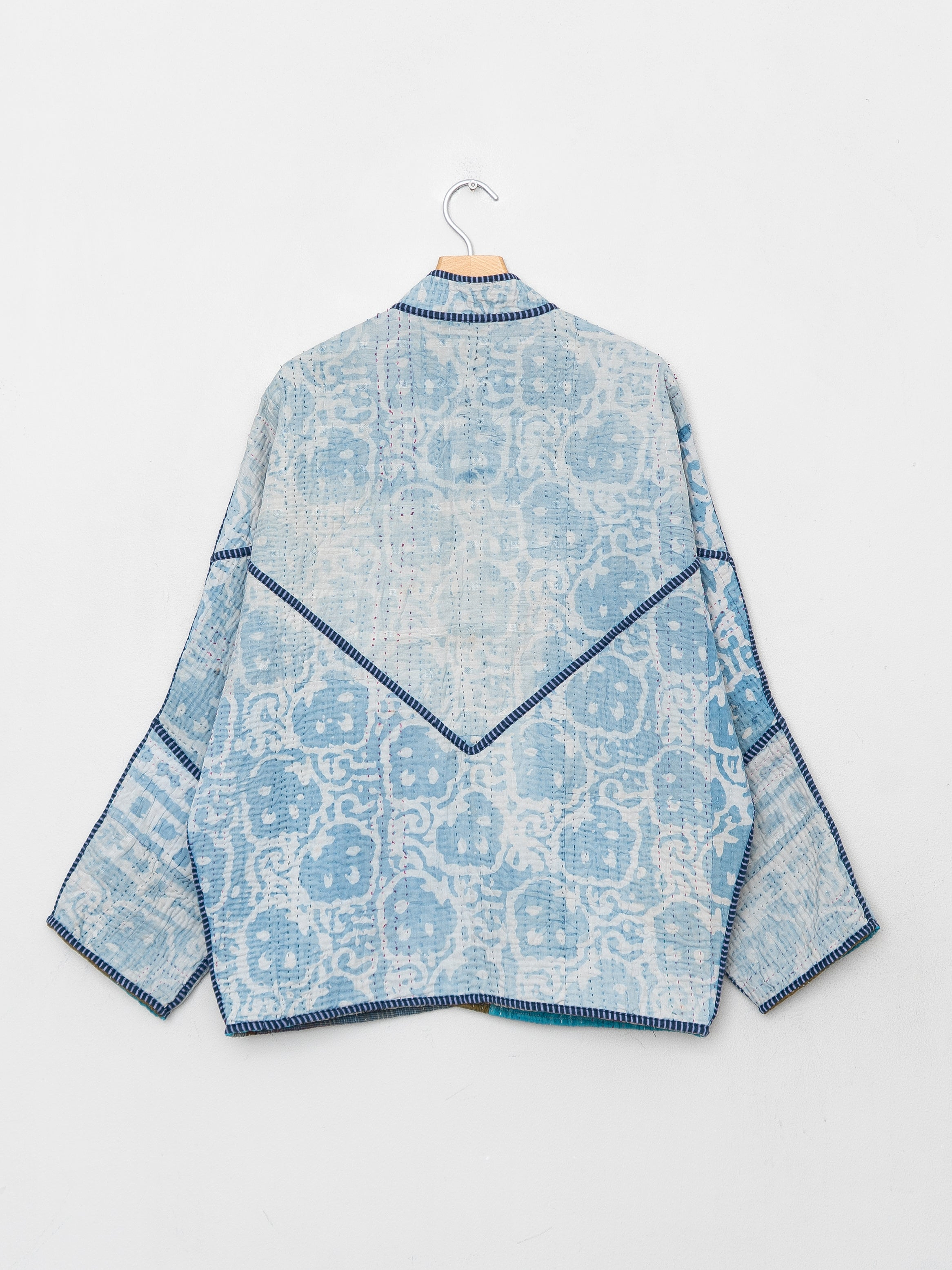 The Ishani Quilted Indigo Kantha Jacket